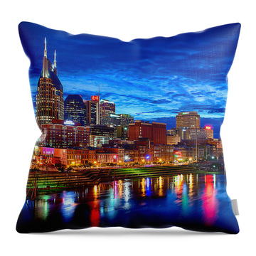 Nashville Skyline Throw Pillows
