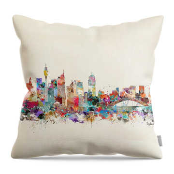 Sydney Skyline Throw Pillows
