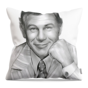 Johnny Carson Throw Pillows