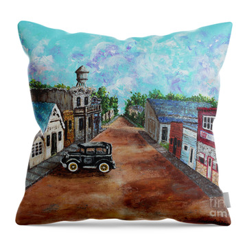 Vintage Ride Posters Throw Pillow for Sale by themouselets