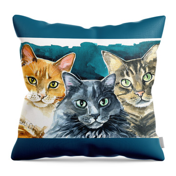 Manx Cat Throw Pillows