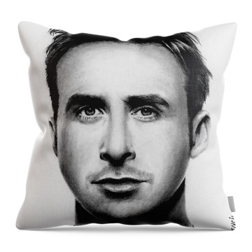 Driver - Ryan Gosling Throw Pillow by Inspirowl Design - Fine Art America
