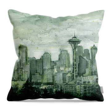 Seattle Skyline Throw Pillows