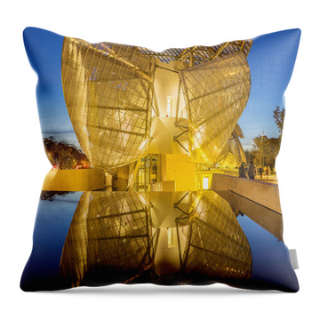 Louis Vuitton Foundation In Paris Throw Pillow by Antonino Bartuccio -  Pixels