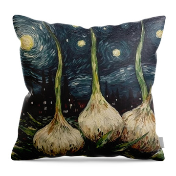 Vegetables for Thanksgiving Stuffing Throw Pillow by Romulo Yanes