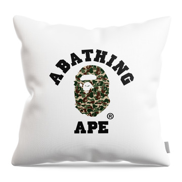 A BATHING APE Throw Pillow APE HEAD Motif H14.76 x W10.04 Fast