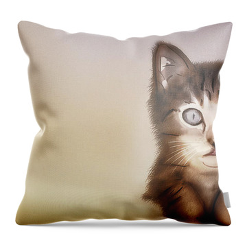 Beautiful Kitten - Throw Pillow Product by Matthias Zegveld