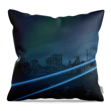 City of the Future - Throw Pillow Product by Matthias Zegveld
