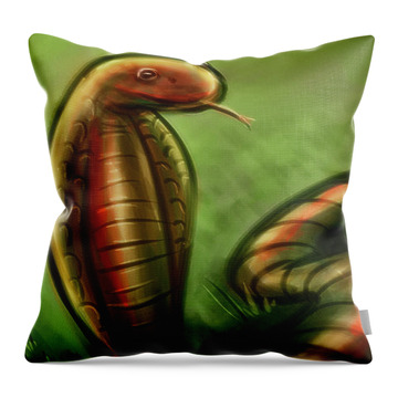 Deadly Cobra - Throw Pillow Product by Matthias Zegveld