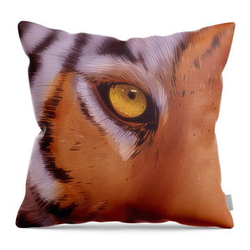 Eye of the Tiger - Throw Pillow Product by Matthias Zegveld