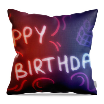 Happy Birthday - Throw Pillow Product by Matthias Zegveld