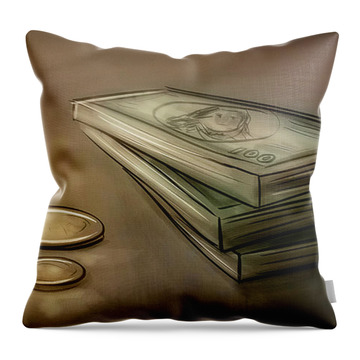 Money, Money, Money - Throw Pillow Product by Matthias Zegveld