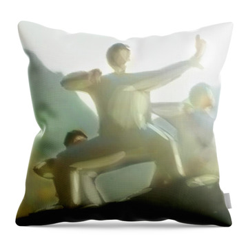 Qi Gong Is Awesome - Throw Pillow Product by Matthias Zegveld