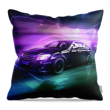 The Awesome Mercedes - Throw Pillow Product by Matthias Zegveld