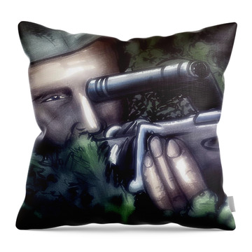 The Sniper - Throw Pillow Product by Matthias Zegveld