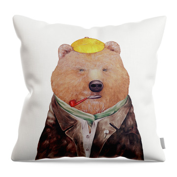 Brown Bear Throw Pillows
