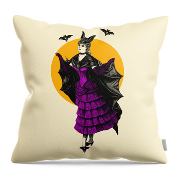 Cute Goth Girl Throw Pillow for Sale by NateFellhauer