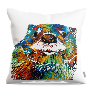 Otter Throw Pillows