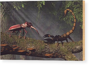 Forest Scorpion Wood Prints