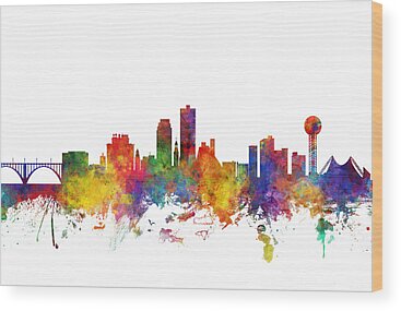 Knoxville Skyline Wood Prints