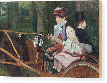 A Woman And Child In The Driving Seat Wood Prints