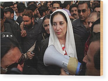 Benazir Bhutto Wood Prints