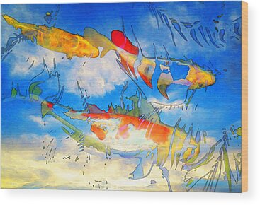 Flying Fish Wood Prints