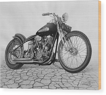 Harley Davidson Motorcycle Wood Prints