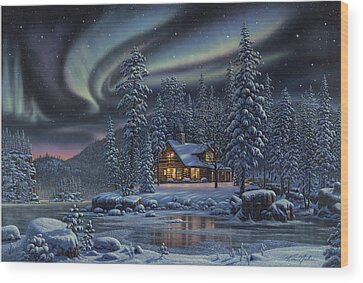 Frozen Lake Wood Prints