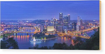 Pittsburgh Skyline Wood Prints