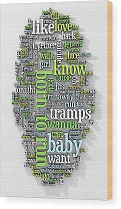 Lyrics Wood Prints