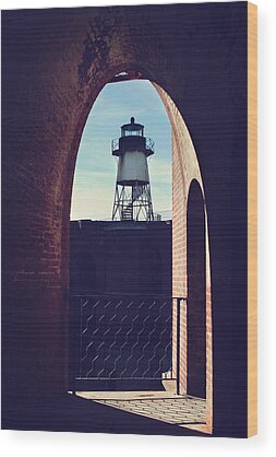 Fort Point Lighthouse Wood Prints