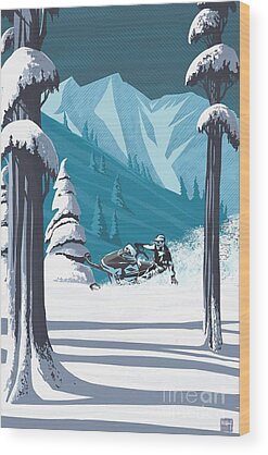 Snowmobile Wood Prints