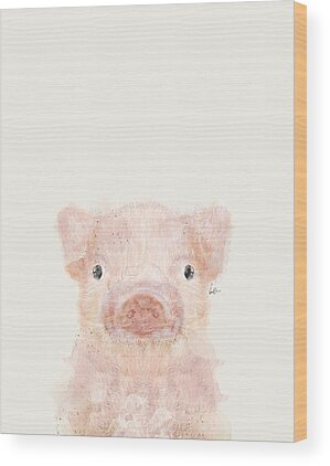 Cute Pig Wood Prints