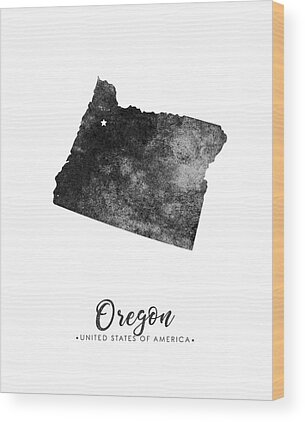 Oregon State Wood Prints