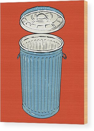 Trash Can Wood Prints