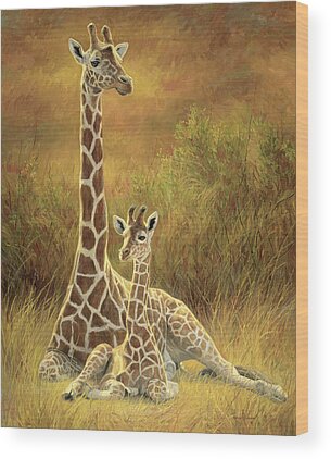 African Giraffe Wood Prints