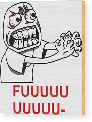 Rage Guy Angry Fuu Fuuu Fuuuu Rage Face Meme T-Shirt Face Troll Face Man  Grabbing Internet Meme Rage Greeting Card by Mounir Khalfouf