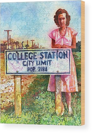 City Limits Sign Wood Prints