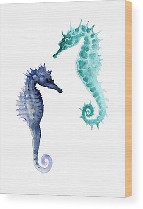 Seahorses Wood Prints