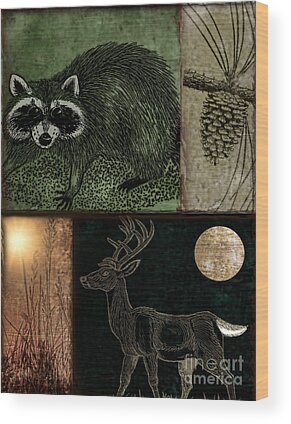 Racoon Wood Prints