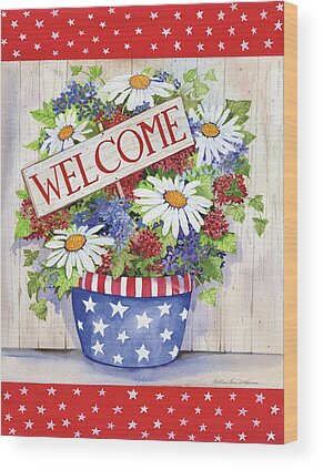 Fourth Of July Sign Wood Prints
