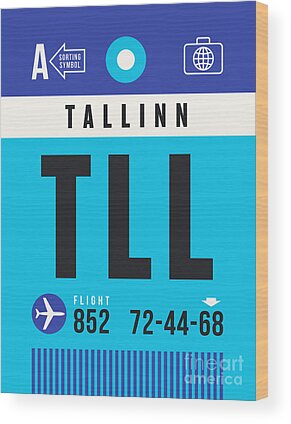 Tallinn Airport Wood Prints