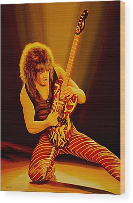 Eddie Van Halen Wood Prints