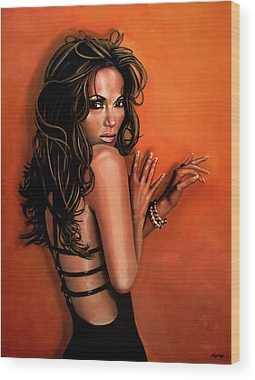 Jennifer Lopez Wood Prints