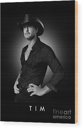 Tim Mcgraw Wood Prints