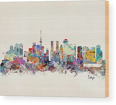 Tokyo Skyline Wood Prints