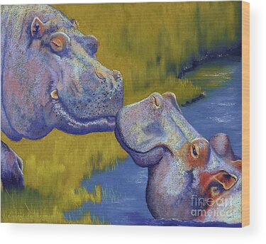 Hippopotamus Wood Prints