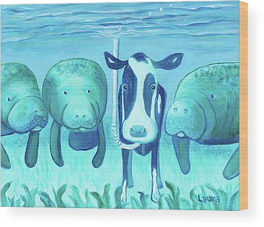 Sea Cow Wood Prints