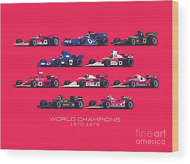 Formula 1 World Championship Wood Prints